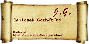 Janicsek Gothárd névjegykártya