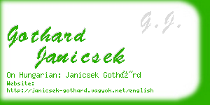 gothard janicsek business card